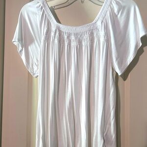 White flowy Style & Co blouse.